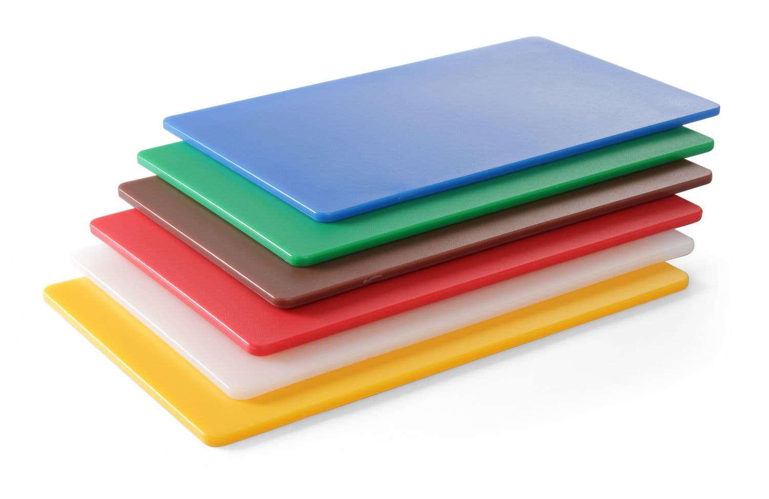 Zestaw 6 desek HACCP GN 1/1 - w 6 kolorach, HENDI, 6 szt., 530x325mm, Prostokątny