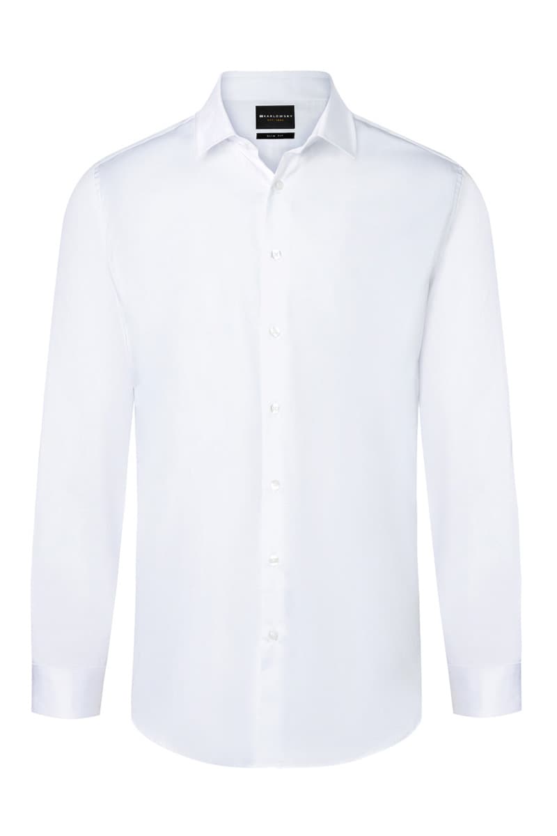 Koszula męska z długim rękawem Active-Stretch w kroju Modern-Fit BM 12/3/M kolor biały