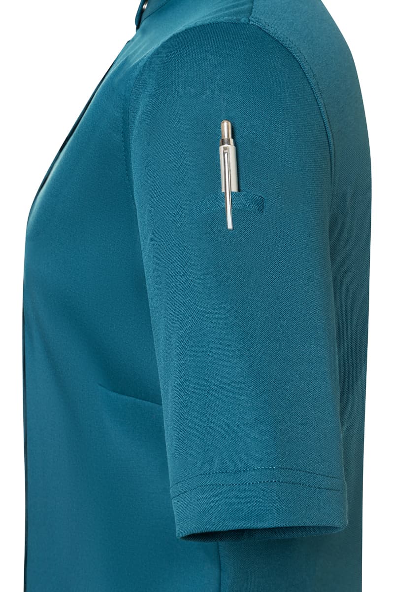 Bluza kucharska damska z krótkim rękawem DIAMOND CUT® Avantgarde DCJF 9/104/40 kolor ciemny petrol