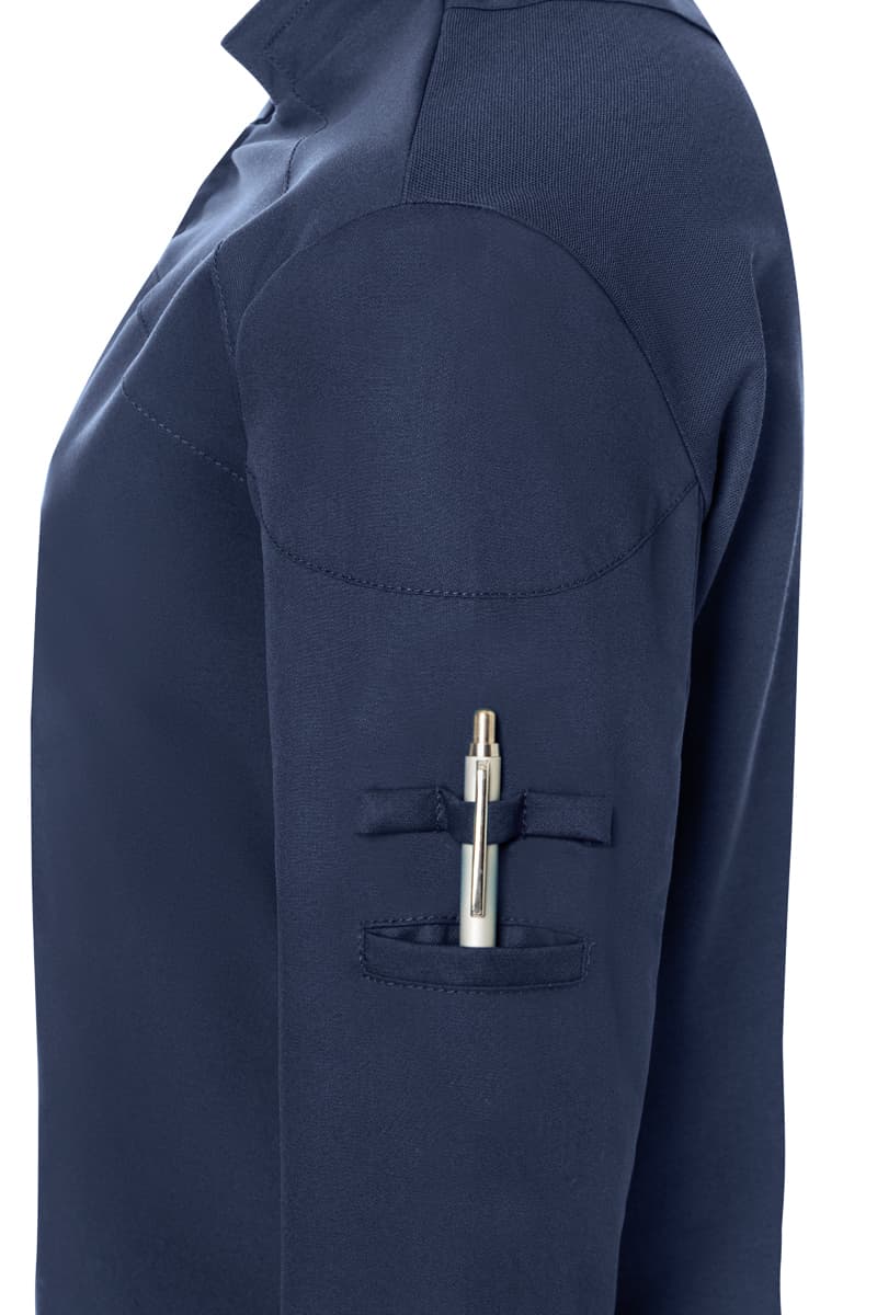 Bluza kucharska damska z długim rękawem DIAMOND CUT® Excellence DCJF 10/83/40 kolor stalowoniebieski