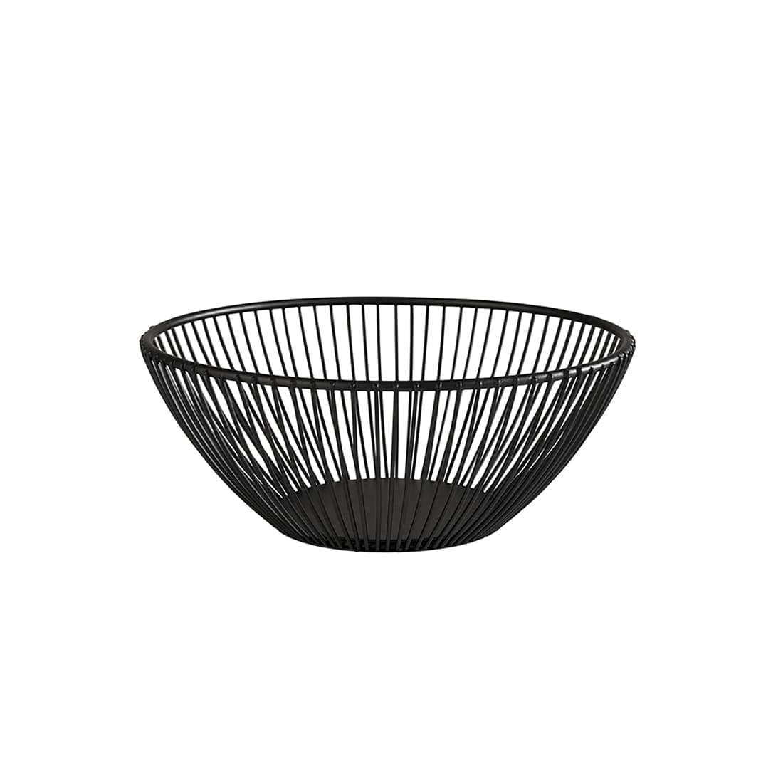 SVART kosz na pieczywo i owoce metalowy czarny Ø20 x h8 cm
