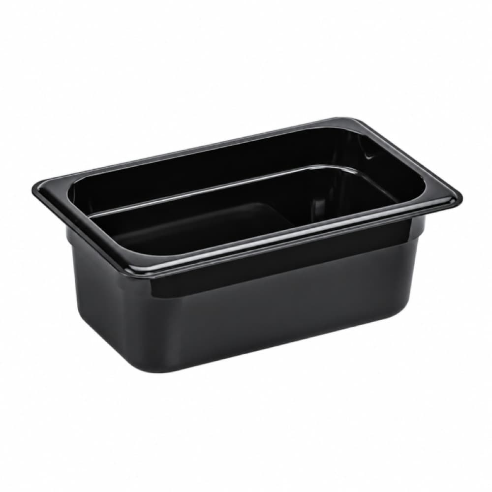 Pojemnik z polipropylenu czarny GN 1/4 H 100 mm