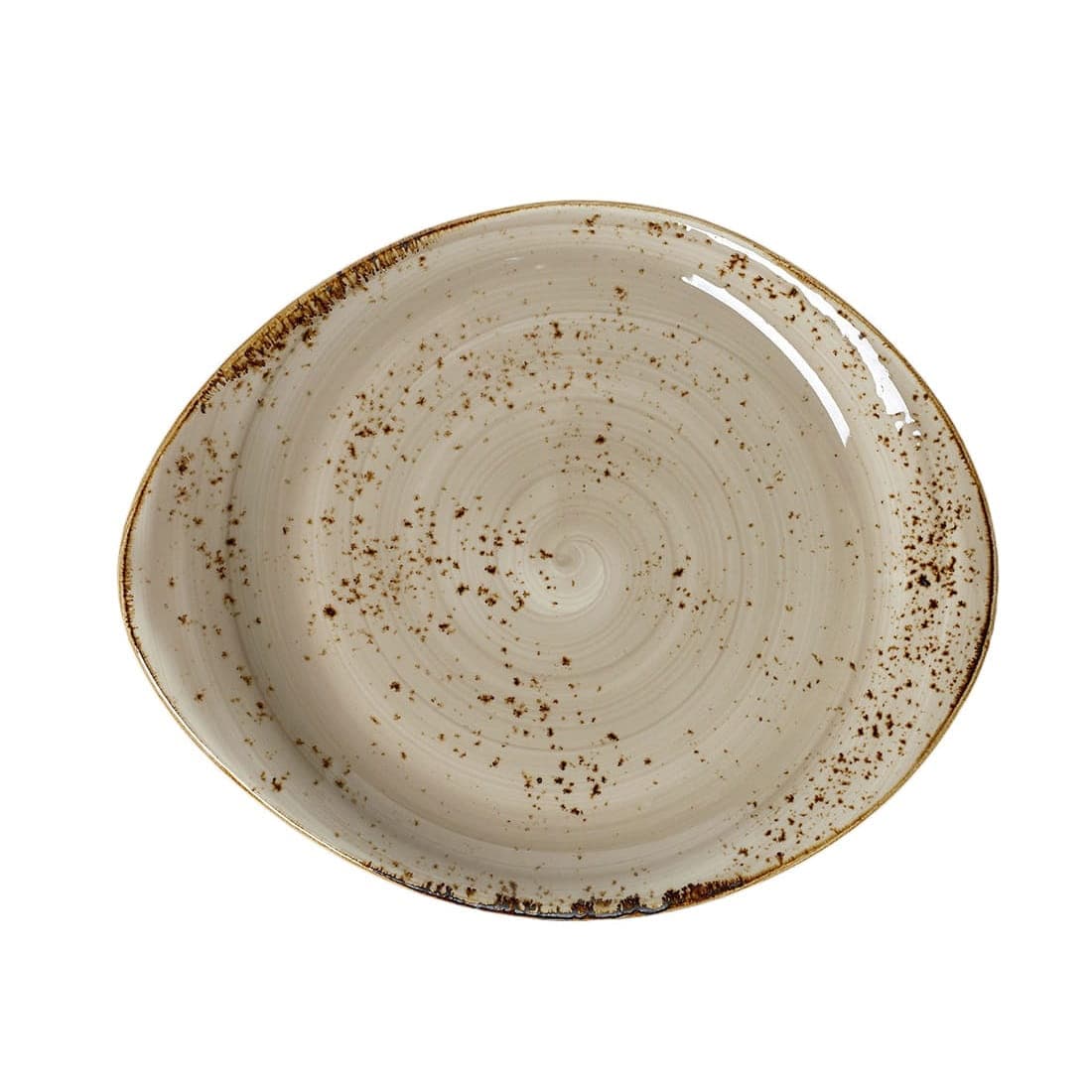 CRAFT PORCINI brązowy talerz płytki nieregularny 250 mm /12