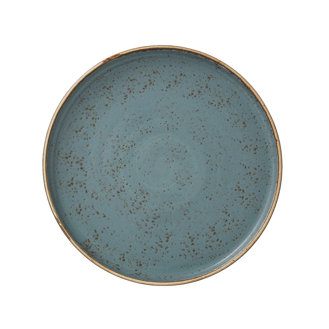 CRAFT BLUE niebieski talerz z wysokim rantem, sztaplowany Ø255 mm/12