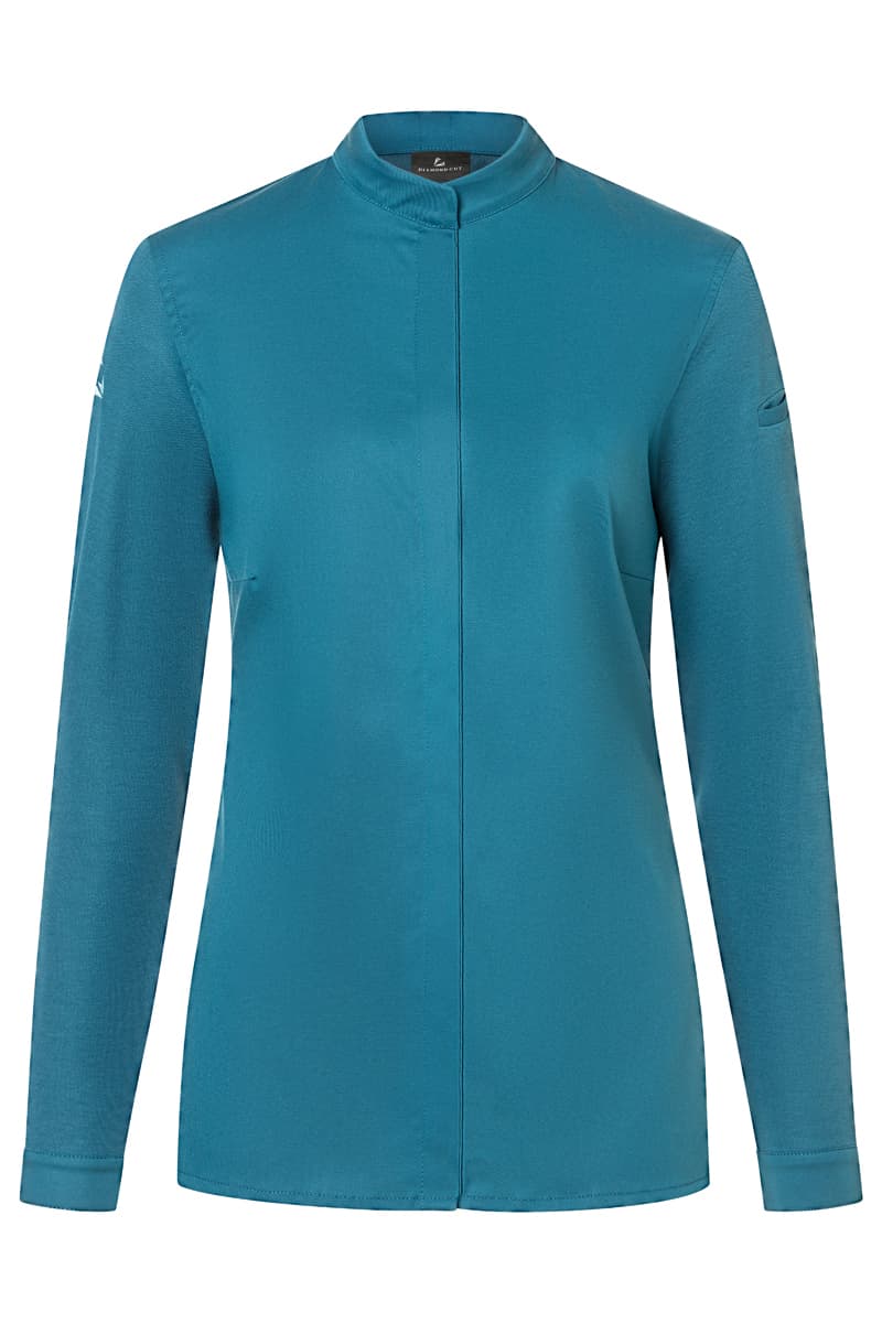 Bluza kucharska damska z długim rękawem DIAMOND CUT® Avantgarde DCJF 8/104/40 kolor ciemny petrol