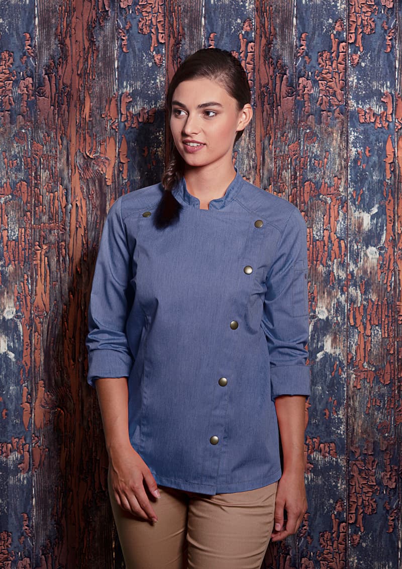 Bluza kucharska damska Jeans-Style JF 20/15/58 kolor vintage niebieski