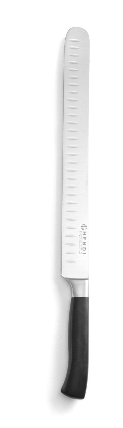 Nóż do szynki/łososia, HENDI, Profi Line, szlif kulowy, czarny, (L)430mm