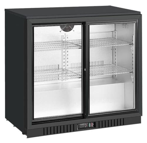 Barowa szafa chłodnicza | chłodziarka podblatowa | 2-drzwiowa | drzwi przesuwne | 198 l | SC211SLE (RQ-208SC)