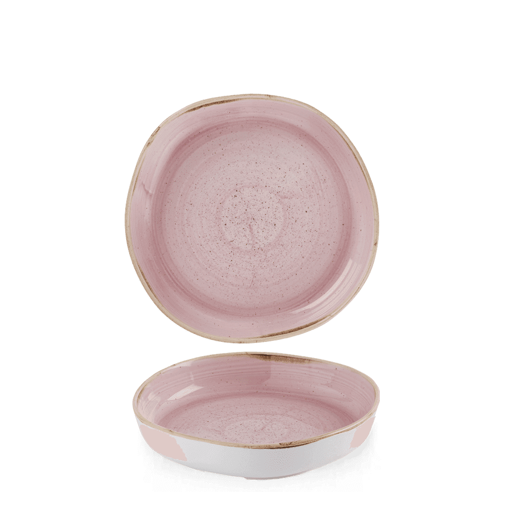 Talerz organiczny z wysokim rantem Stonecast Petal Pink, 200mm