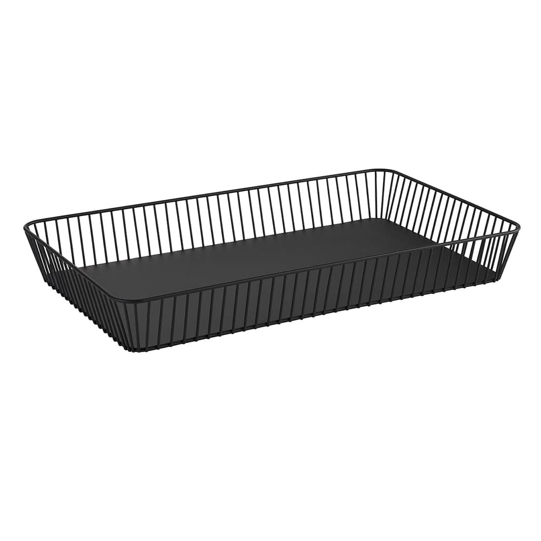 URBAN czarny metalowy kosz na pieczywo i owoce GN 1/1, 53cm x 32,5cm x h7,5 cm