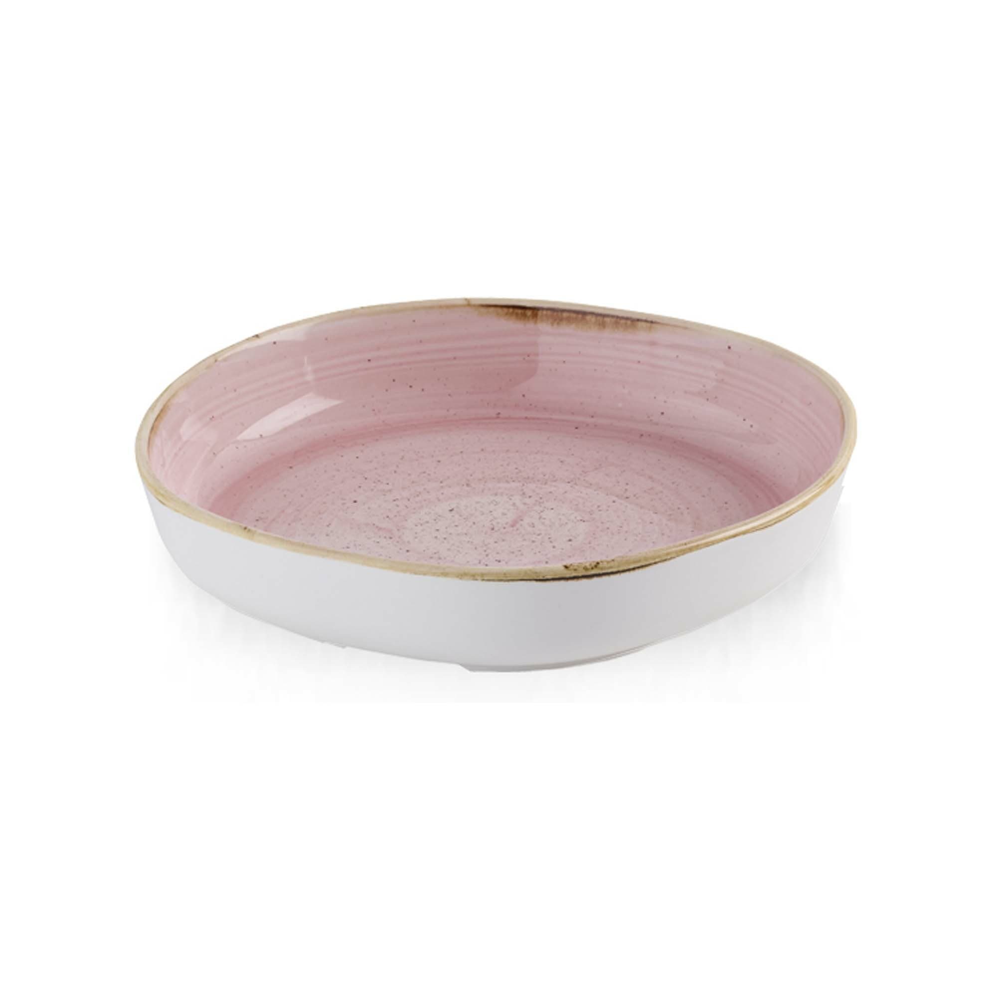 Talerz organiczny z wysokim rantem Stonecast Petal Pink, 200mm