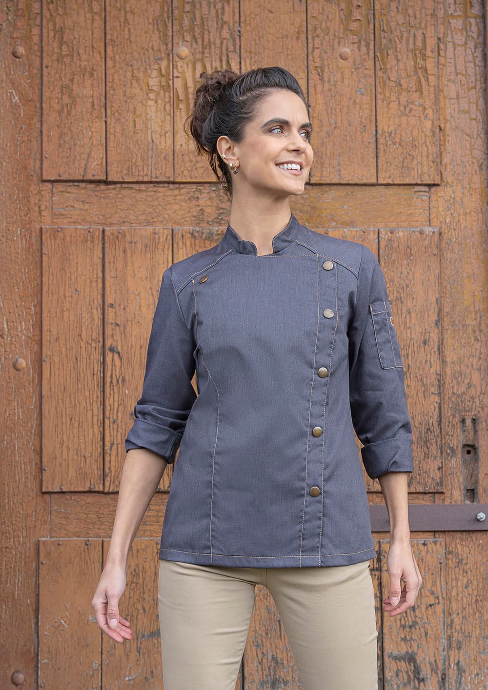 Bluza kucharska damska Jeans-Style JF 20/16/54 kolor vintage czarny