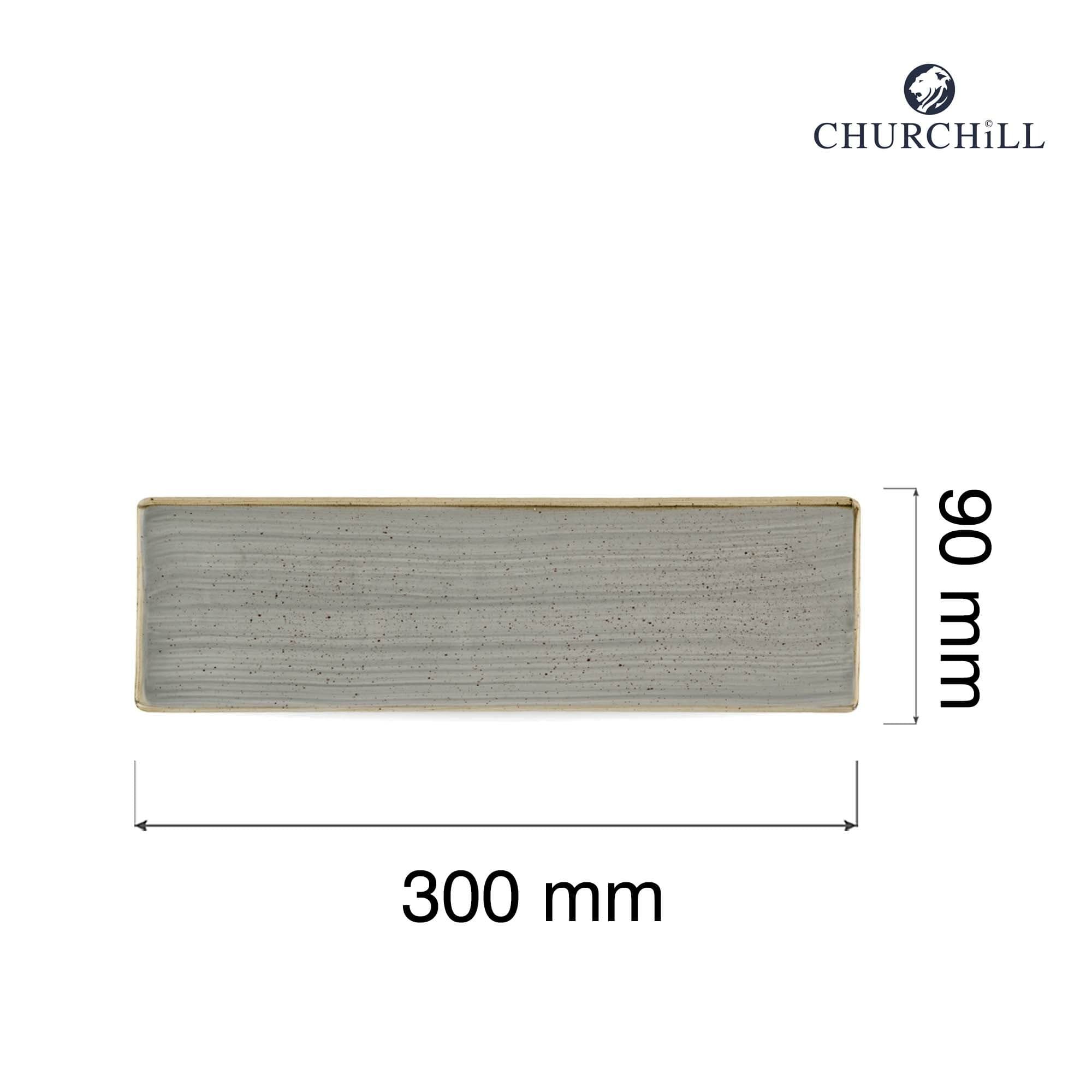 Taca porcelanowa Stonecast Peppercorn Grey, 300x90mm
