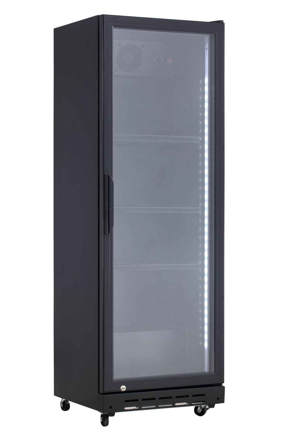 Lodówka barowa, jednoskrzydłowa, Arktic, 3 półki, 160L, czarny, 230V/250W, 538x525x(H)1585mm