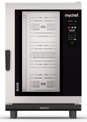 Piec konwekcyjno-parowy elektryczny | piekarniczo-cukierniczy | automatyczny system myjący | 10x600x400 | 18,9 kW | 400 V | Mychef BAKE MASTER 10E