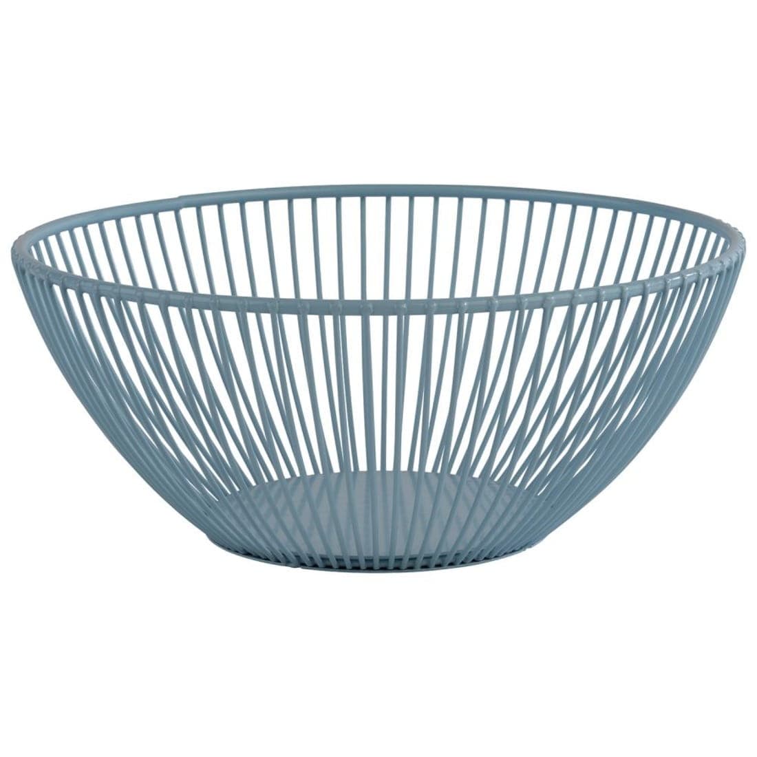 SVART okrągły kosz na pieczywo metalowy niebieski Ø20 x 8 cm