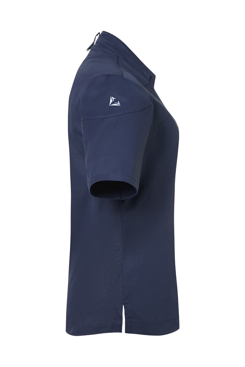 Bluza kucharska damska z krótkim rękawem DIAMOND CUT® Excellence DCJF 11/83/36 kolor stalowoniebieski