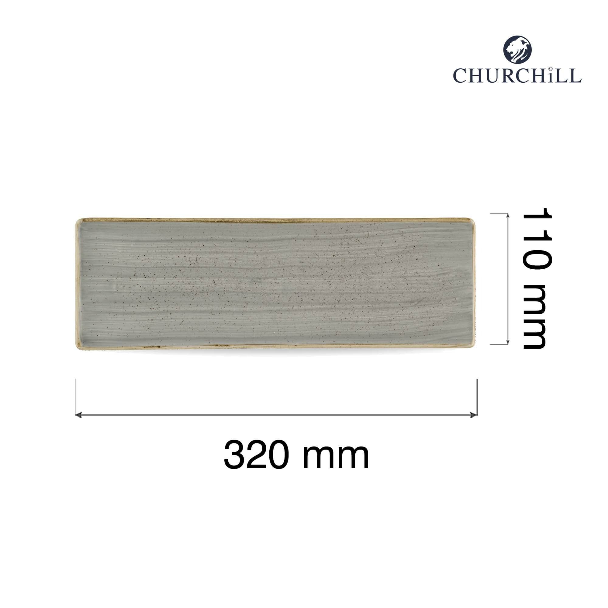 Taca porcelanowa Stonecast Peppercorn Grey, 320x110mm