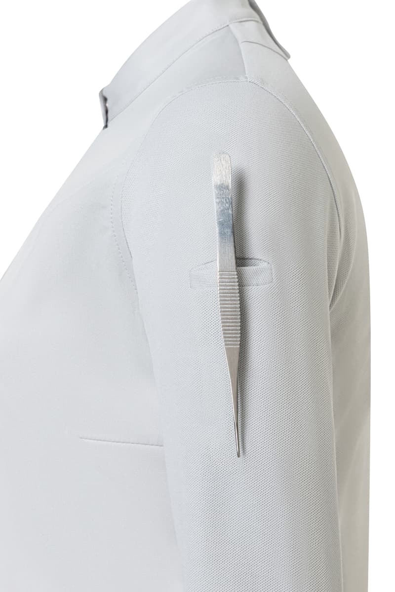 Bluza kucharska damska z długim rękawem DIAMOND CUT® Avantgarde DCJF 8/71/40 kolor srebrnoszary