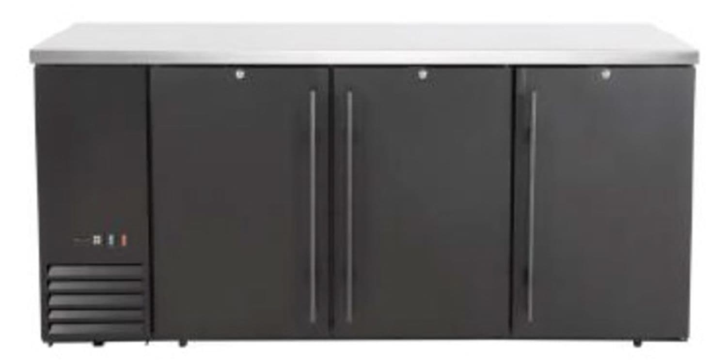 Chłodnicza lada barowa, pełne drzwi, Arktic, 6 półek, 493L, czarny, 230V/185W, 1826x631x(H)865mm