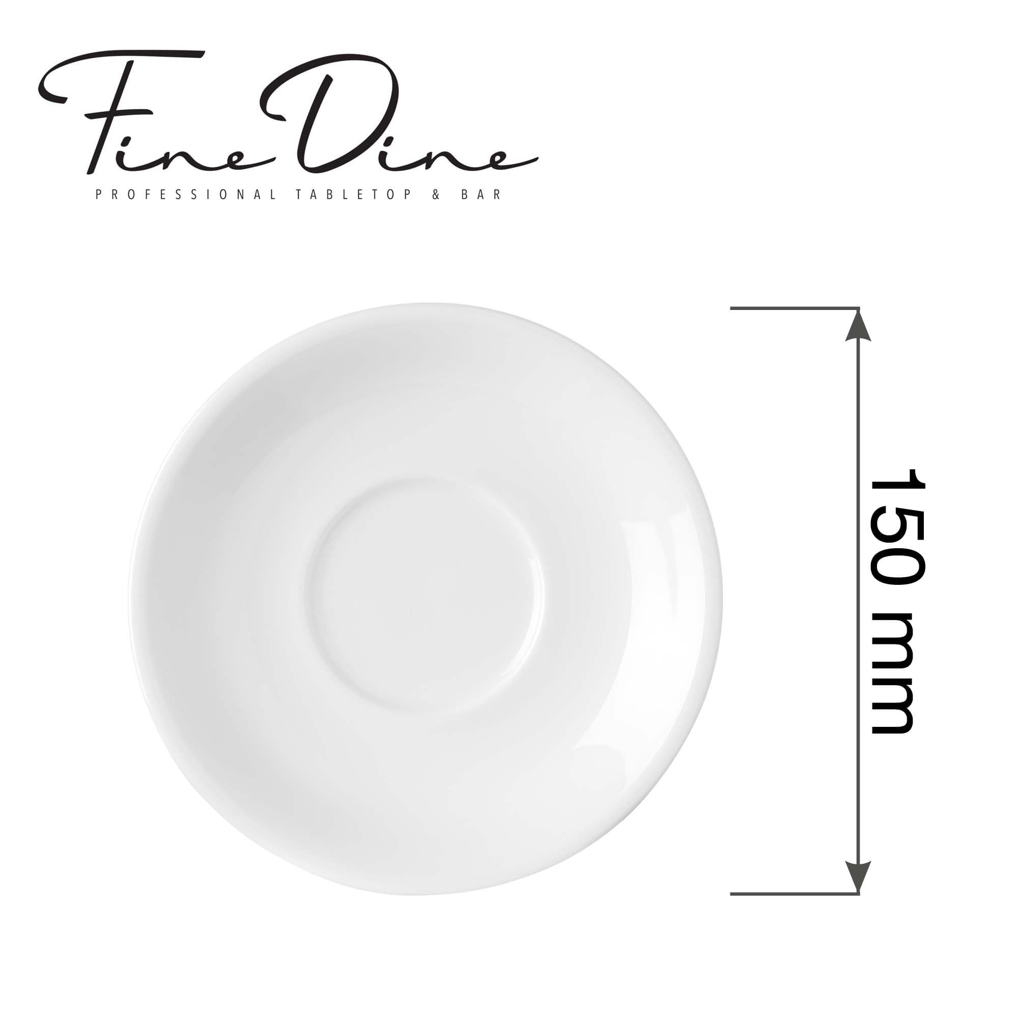 Spodek do filiżanki eleganckiej cappuccino Pure Bianco, 150mm