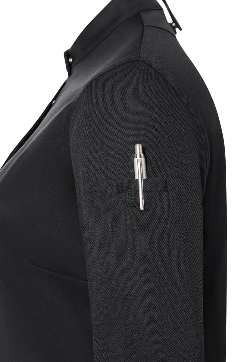Bluza kucharska damska z długim rękawem DIAMOND CUT® Avantgarde DCJF 8/1/40 kolor czarny