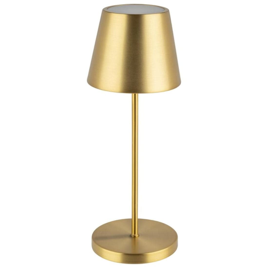 MERLE złota lampa stołowa LED do wielokrotnego ładowania, Ø11 x 30,5 cm