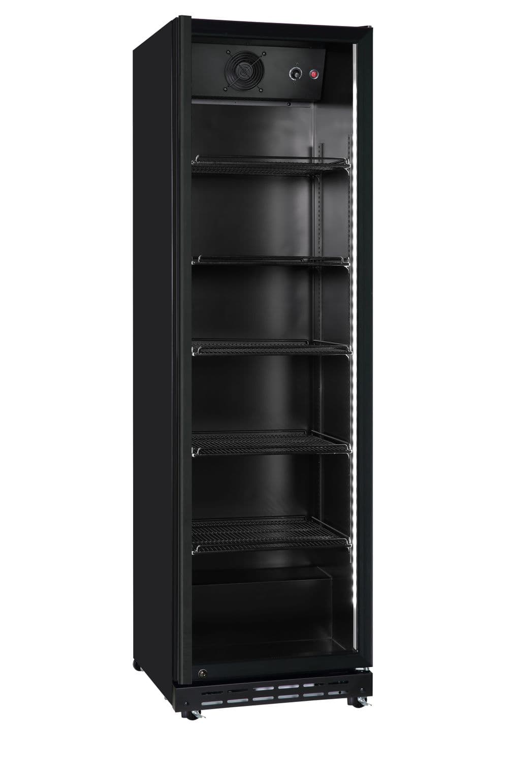 Lodówka barowa, jednoskrzydłowa, Arktic, 5 półek, 360L, czarny, 230V/250W, 578x605x(H)1990mm
