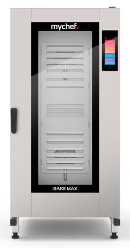 Piec konwekcyjno-parowy elektryczny | z wózkiem | piekarniczo-cukierniczy | automatyczny system myjący | 16x600x400 | 34,7 kW | 400 V | Mychef iBake M