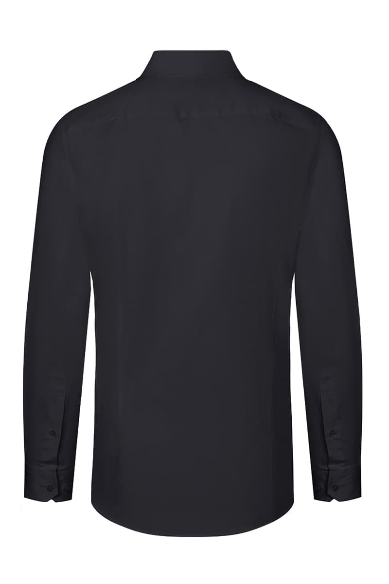 Koszula męska z długim rękawem Active-Stretch w kroju Modern-Fit BM 12/1/M kolor czarny
