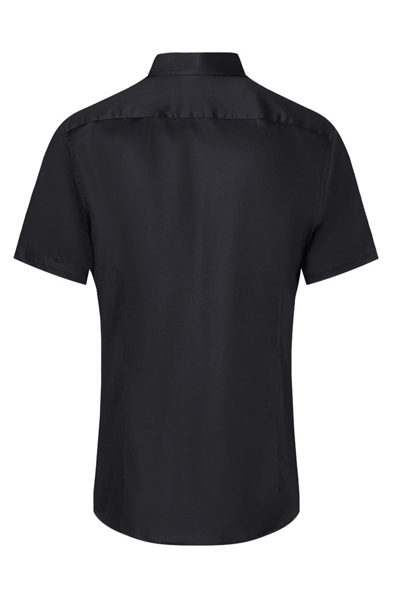 Koszula męska z krótkim rękawem Active-Stretch w kroju Slim-Fit BM 14/1/XS kolor czarny