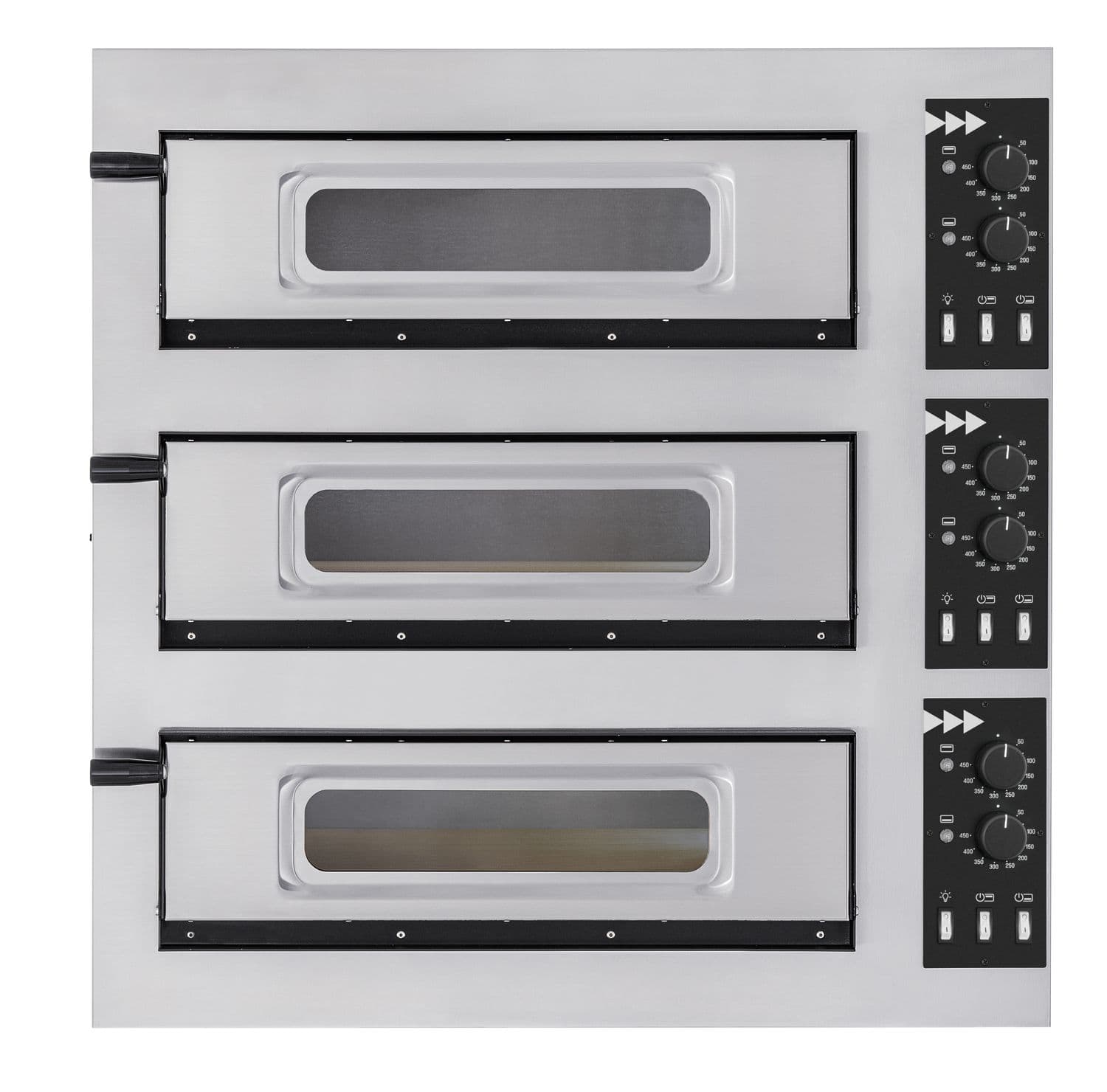Piec do pizzy 3-stopniowy Basic 3/50 Glass and Light, Prismafood, 400V/1200W, 915x690x(H)900mm