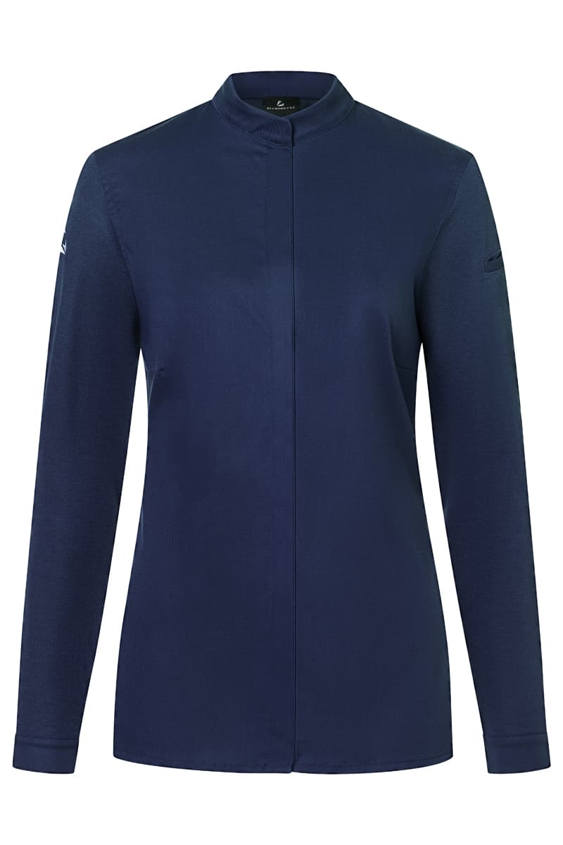 Bluza kucharska damska z długim rękawem DIAMOND CUT® Avantgarde DCJF 8/83/48 kolor stalowoniebieski