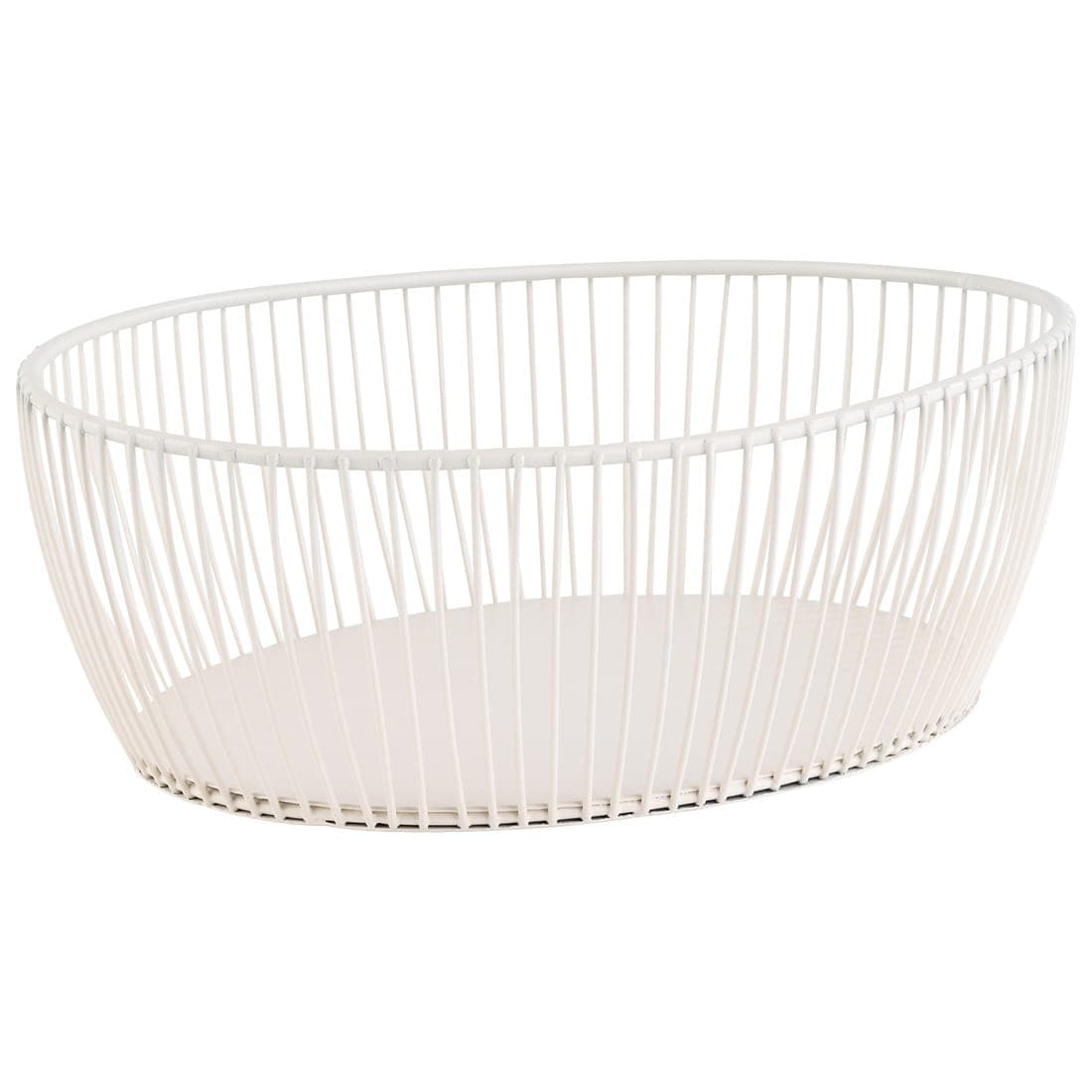 SVART biały metalowy kosz na owoce i pieczywo 24cm x 19cm x h8 cm