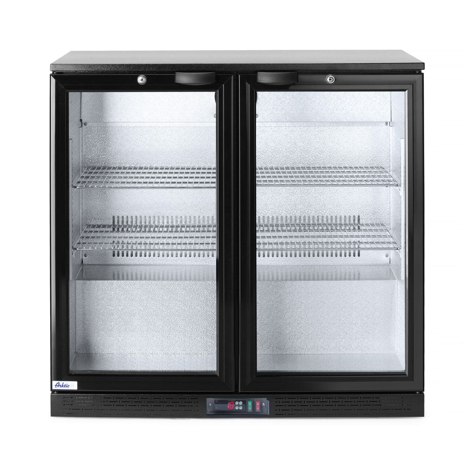 Lodówka barowa 2-drzwiowa, Arktic, 158L, czarny, 230V/160W, 900x530x(H)865mm
