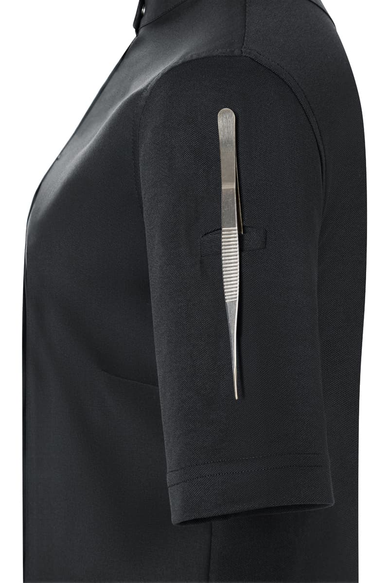 Bluza kucharska damska z krótkim rękawem DIAMOND CUT® Avantgarde DCJF 9/1/36 kolor czarny