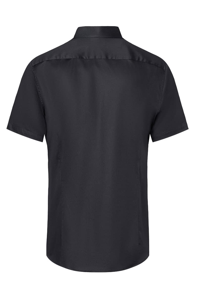 Koszula męska z krótkim rękawem Active-Stretch w kroju Modern-Fit BM 15/1/2XL kolor czarny