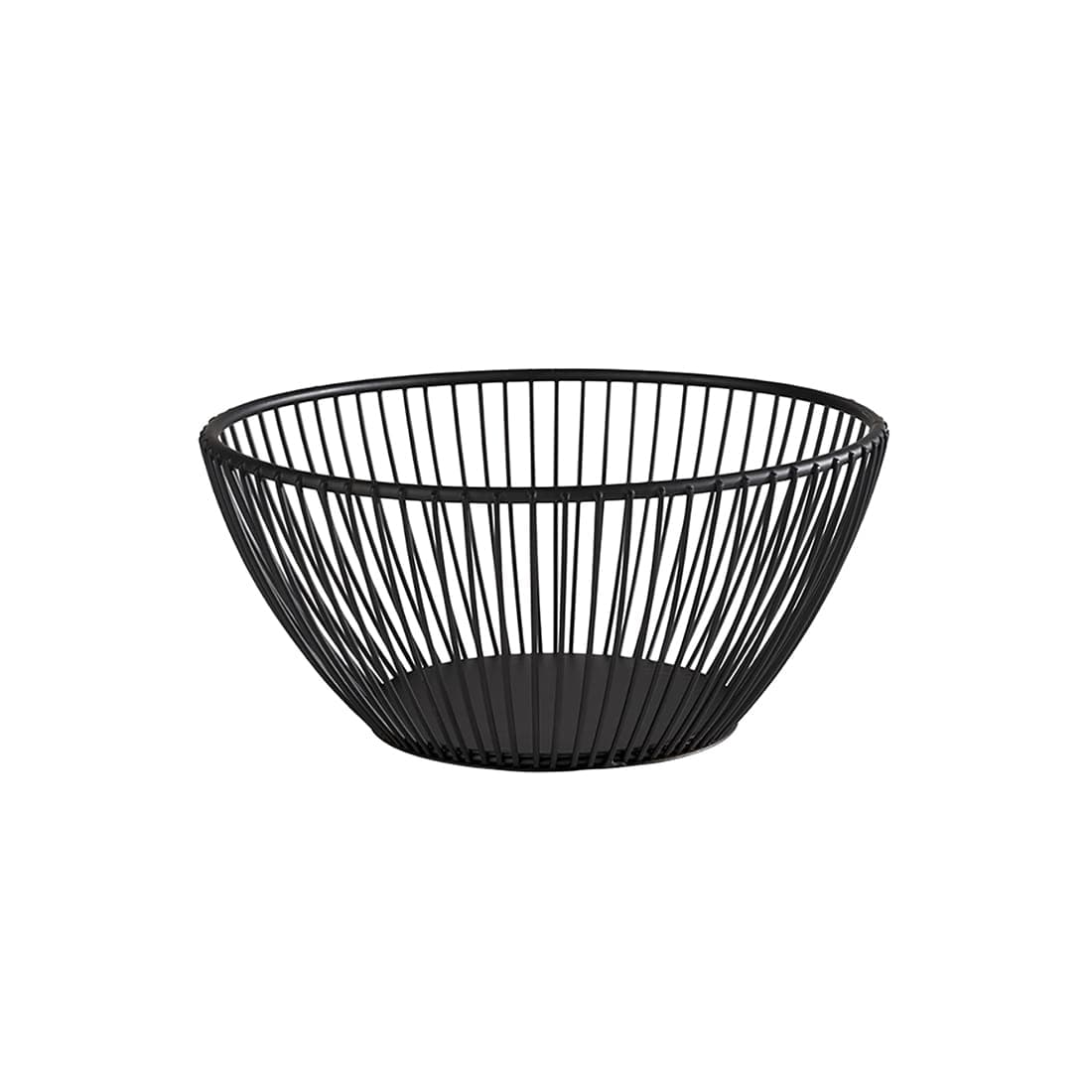SVART czarny okrągły kosz na pieczywo i owoce metalowy Ø17,5 cm x h8 cm