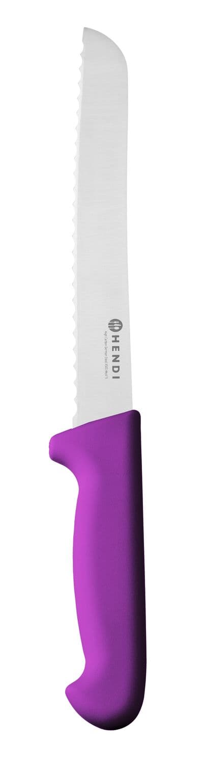 Nóż do chleba 200 mm, HACCP, HENDI, Profi Line, fioletowy, (L)340mm
