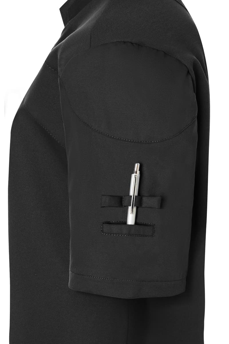 Bluza kucharska damska z krótkim rękawem DIAMOND CUT® Excellence DCJF 11/1/34 kolor czarny