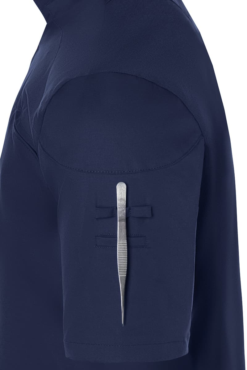 Bluza kucharska z krótkim rękawem DIAMOND CUT Karlowsky męska stalowoniebieska 54