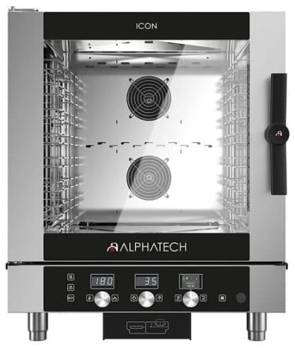 Piec konwekcyjno-parowy gazowy ICGT071E | 7x GN 1/1 | 7x 600x400 | Alphatech by Lainox | sterowanie elektroniczne