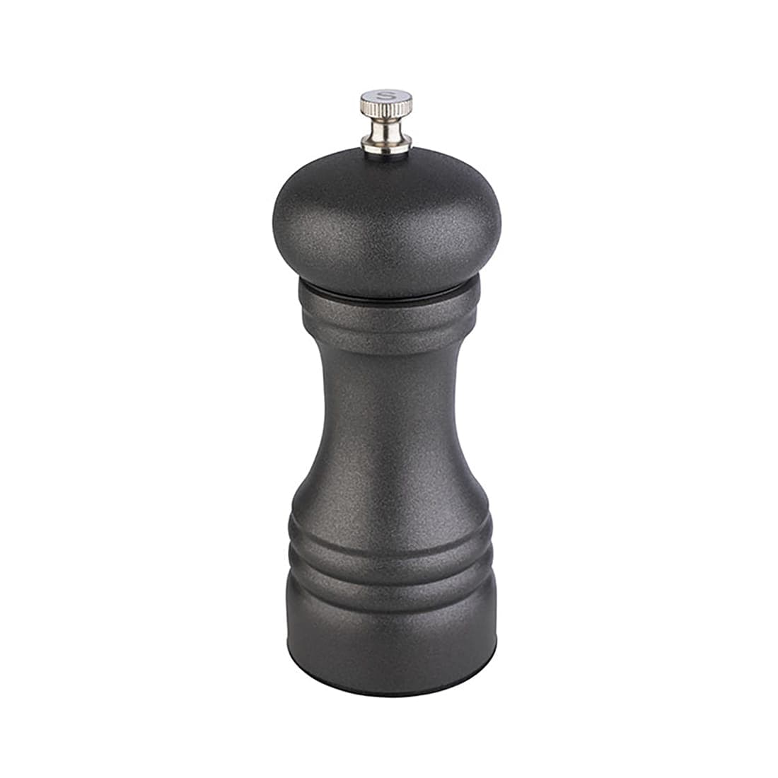 GUNMETAL stalowy młynek do soli, grafitowy, regulowany Ø6x15,5cm