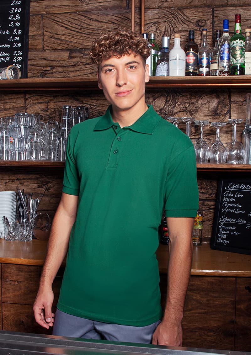 Koszulka polo robocza męska Basic BPM 4/32/5XL kolor leśna zieleń