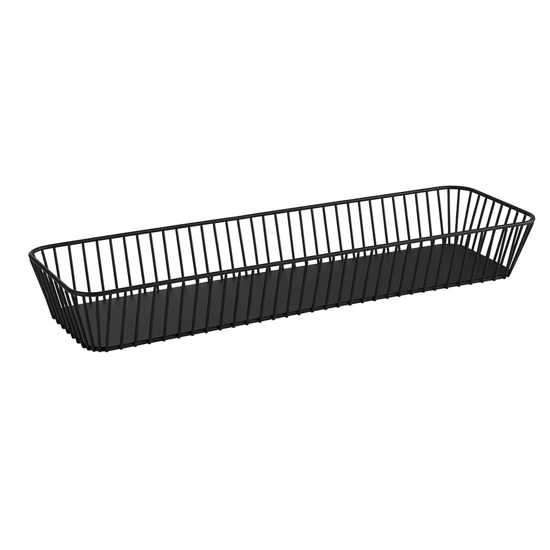 URBAN czarny metalowy kosz na pieczywo i owoce GN2/4, 53cm x 16,2cm x h7,5 cm