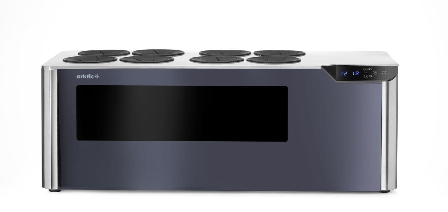 Chłodziarka do wina nastawna dwustrefowa, Cellar, Arktic, czarny, 230V/60W, 350x800x(H)293mm