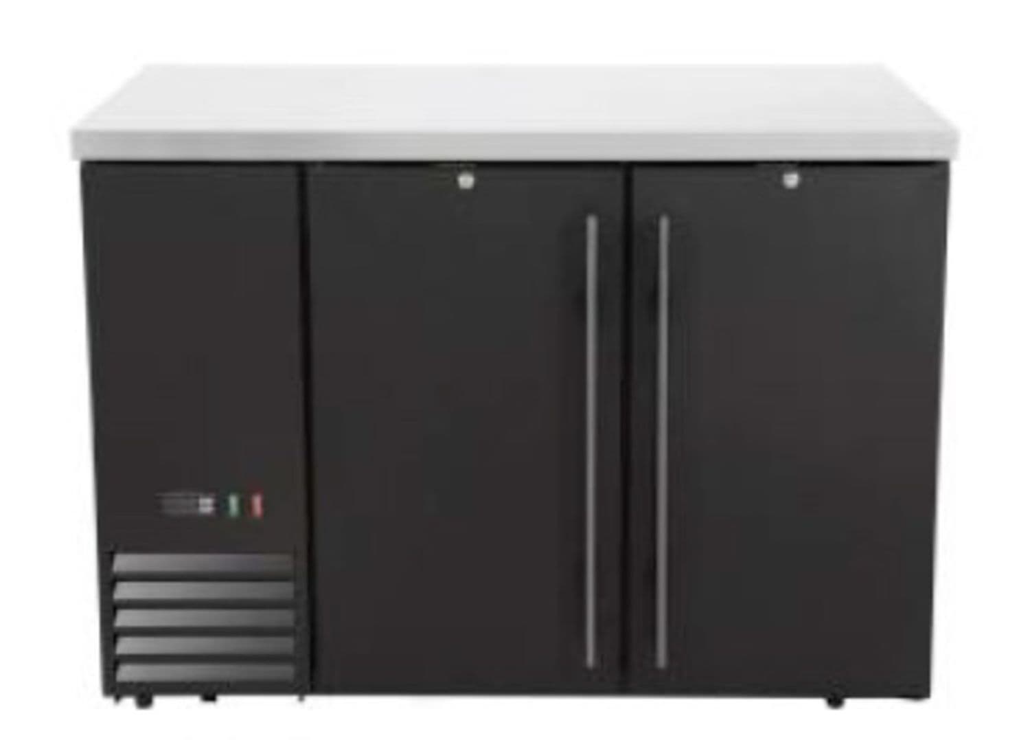 Chłodnicza lada barowa, pełne drzwi, Arktic, 4 półki, 283L, czarny, 230V/185W, 1217x631x(H)865mm