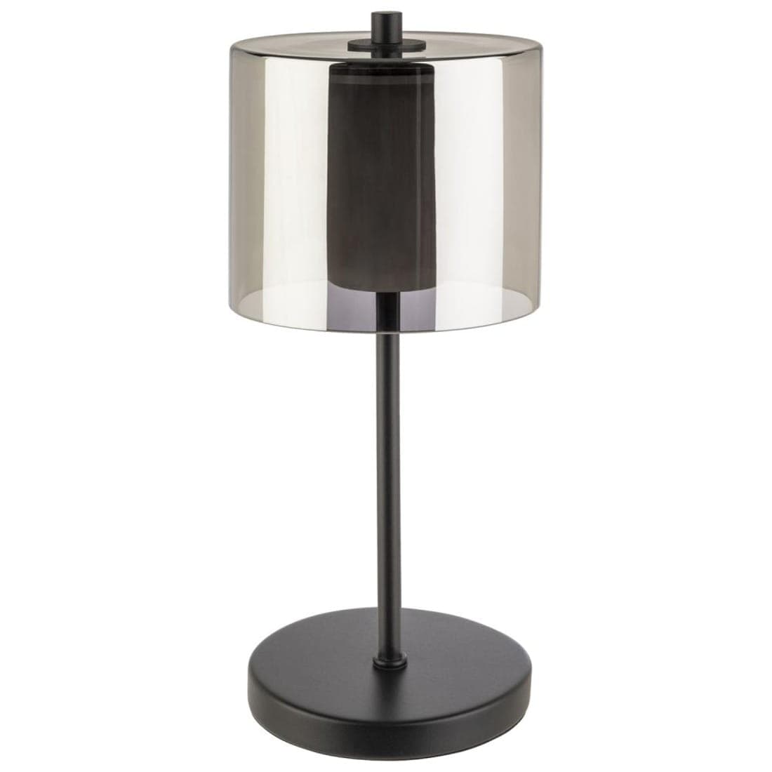 ANTON czarna lampa stołowa LED do wielokrotnego ładowania Ø12 x 28 cm