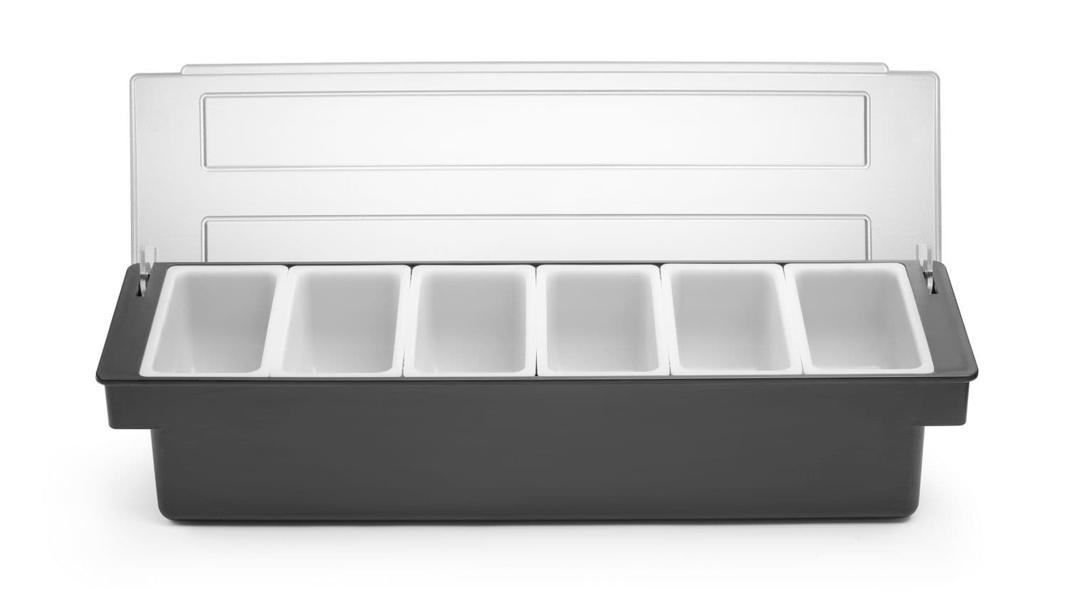 Pojemnik barmański na dodatki do drinków - 5 wkładów, BarUp, 480x150x(H)100mm