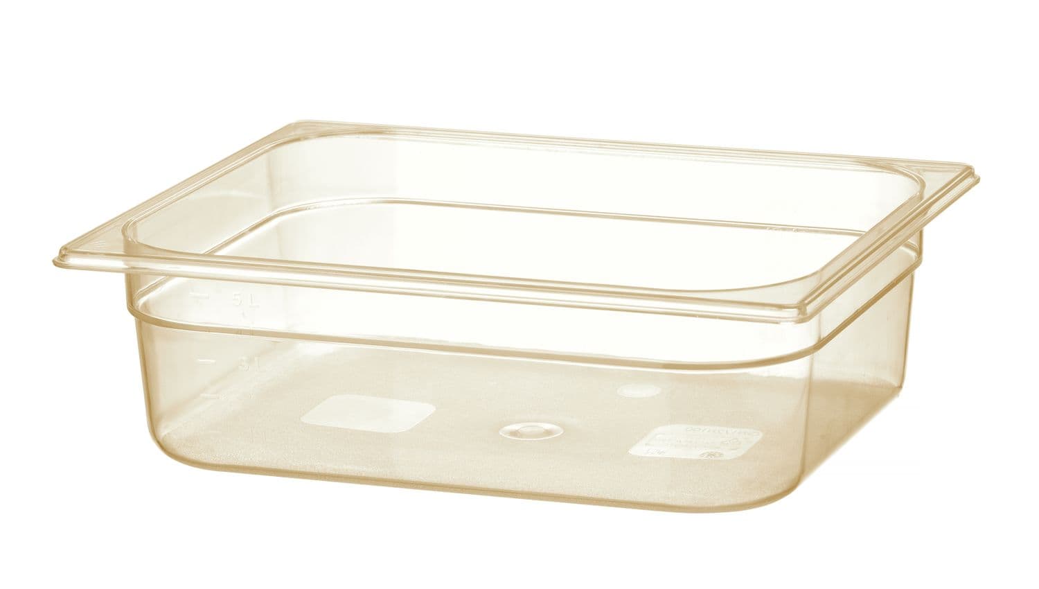 Pojemnik GN 1/2 z grilamidu do wysokiej temperatury, HENDI, GN 1/2, 6,1L, transparentny, 325x265x(H)100mm